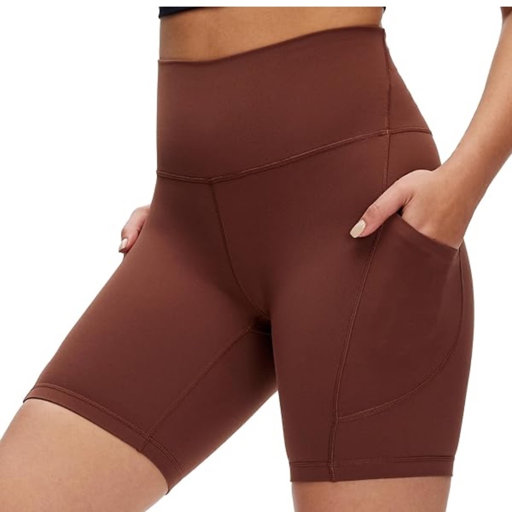 Girlfriend Collective Cocoa Bike Shorts size XS